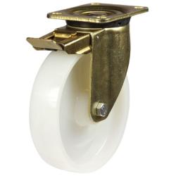 Heavy Duty 200mm Nylon Swivel Braked Castor - 800kg Load