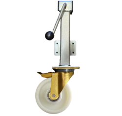 Heavy Duty 200mm Nylon Jacking Castor Swivel Braked Castor 800kg Load