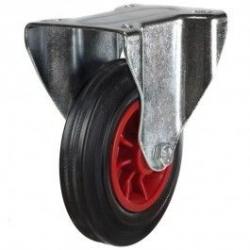 200mm Rubber Tyre On Plastic Fixed Castors