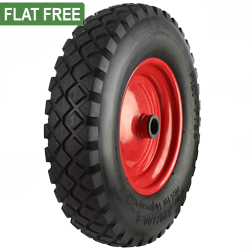 400mm PU Flat Free Wheel [300kg max load]