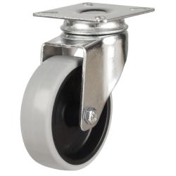 Light Duty 50mm Non-Marking Anti-Static Rubber Swivel Castor - 40kg Load