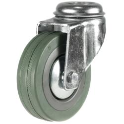 Light Duty 50mm Non-Marking Grey Rubber Swivel Castor - 40kg Load