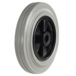 80mm Medium Duty Grey Rubber On Plastic Centre Castors Wheel