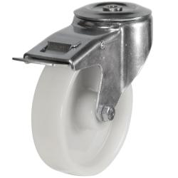 Medium Duty 80mm Polypropylene Swivel Braked Castor - 150kg Load