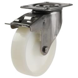 Medium Duty 80mm Polypropylene Swivel Braked Castor - 150kg Load