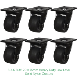 BULK BUY / 75mm Low Level Nylon Castor | 400kg