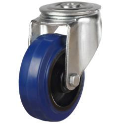 Heavy Duty 125mm Non-Marking Rubber Swivel Castor - 250kg Load
