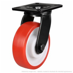 Heavy Duty 125mm Polyurethane on Nylon Swivel Castor - 450kg Load