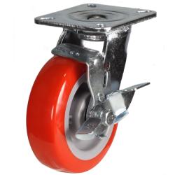 Heavy Duty 150mm Polyurethane on Nylon Swivel Castor - 430kg Load