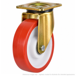 Heavy Duty 200mm Polyurethane on Nylon Swivel Castor - 750kg Load