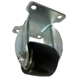 Heavy Duty 35mm Polyurethane on Cast Iron Fixed Castor - 100kg Load