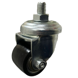 Heavy Duty 35mm Polyurethane on Cast Iron Swivel Castor - 100kg Load