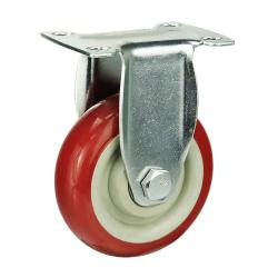 Light Duty 125mm Polyurethane on Nylon Fixed Castor - 100kg Load Light Duty 125mm Polyurethane on Nylon Fixed Castor - 100kg Load