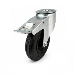 Medium Duty 200mm Pneumatic Swivel Braked Castor - 75kg Load Medium Duty 200mm Pneumatic Swivel Braked Castor - 75kg Load