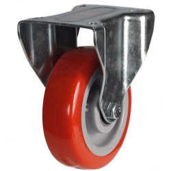 Medium Duty 200mm Polyurethane on Nylon Fixed Castor - 350kg Load