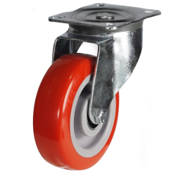 Medium Duty 200mm Polyurethane on Nylon Swivel Castor - 350kg Load