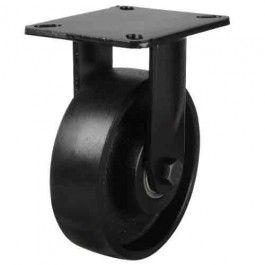 Heavy Duty 100mm Cast Iron Fixed Castor - 450kg Load