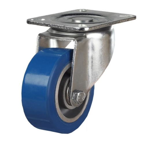 Heavy Duty 100mm Elastic Polyurethane on Aluminium Swivel Castor - 300kg Load