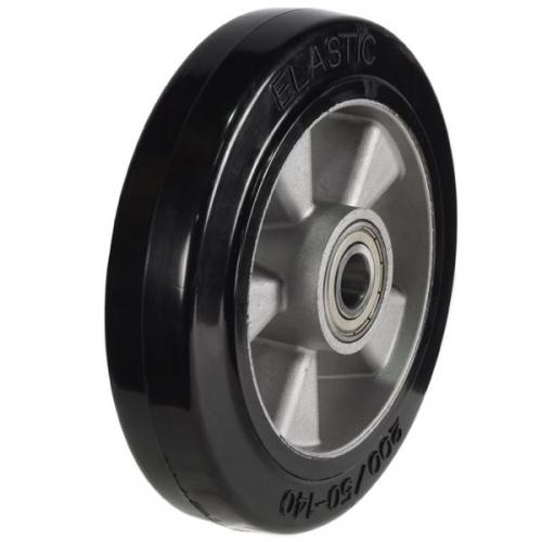 100mm / 180kg Elastic Rubber on Aluminium Centre Wheel