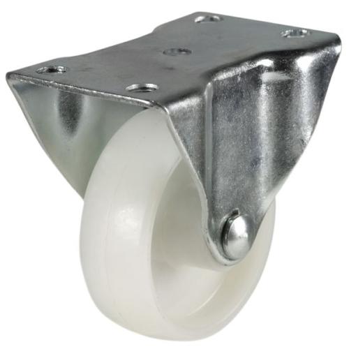 Medium Duty 100mm Nylon Fixed Castor - 140kg Load