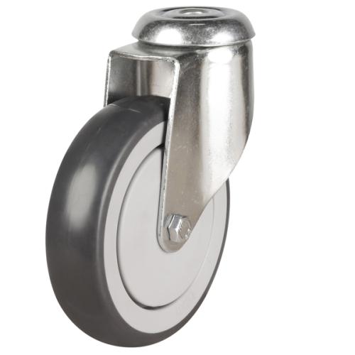 Light Duty 100mm Synthetic Non-Marking Rubber Swivel Castor - 90kg Load