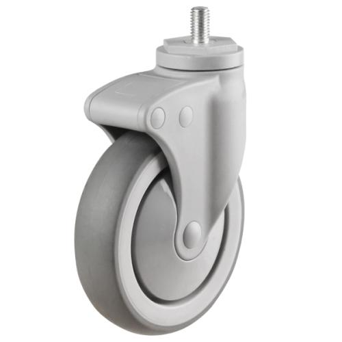 Light Duty 100mm Synthetic Non-Marking Rubber Swivel Castor - 85kg Load