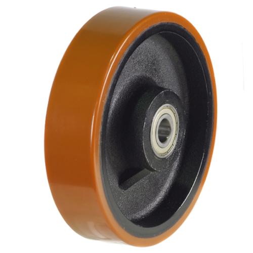 Medium Duty 100mm Polyurethane on Cast Iron Wheel - 300kg Load