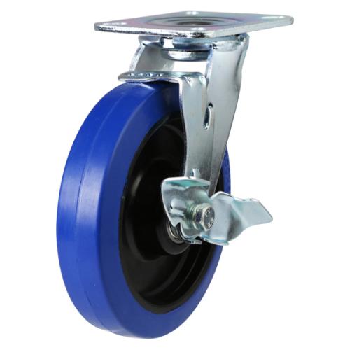 Heavy Duty 125mm Non-Marking Rubber Swivel Castor - 310kg Load