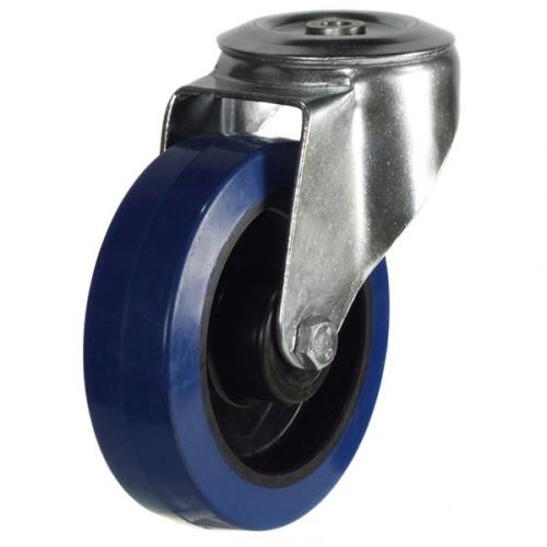 Medium Duty 125mm Non-Marking Rubber Swivel Castor - 250kg Load