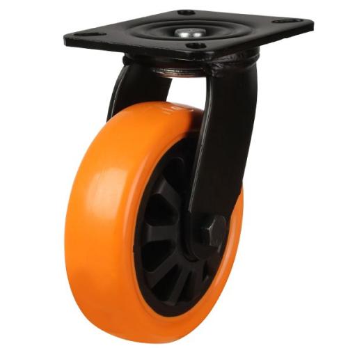 Heavy Duty 125mm Polyurethane on Nylon Swivel Castor - 380kg Load