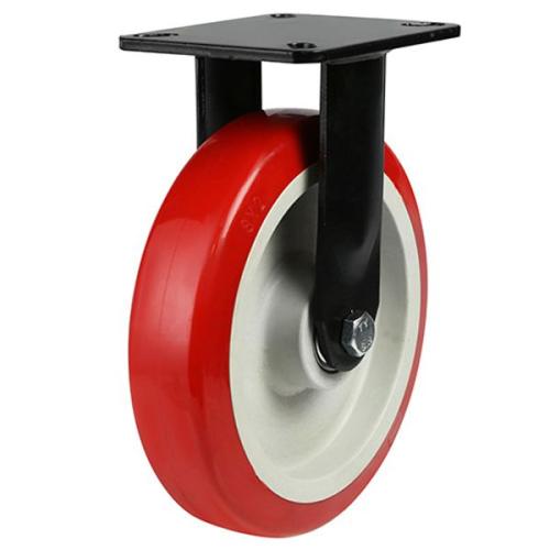 Medium Duty 125mm Polyurethane on Nylon Fixed Castor - 340kg Load