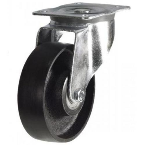 125mm medium duty swivel castor cast iron wheel
