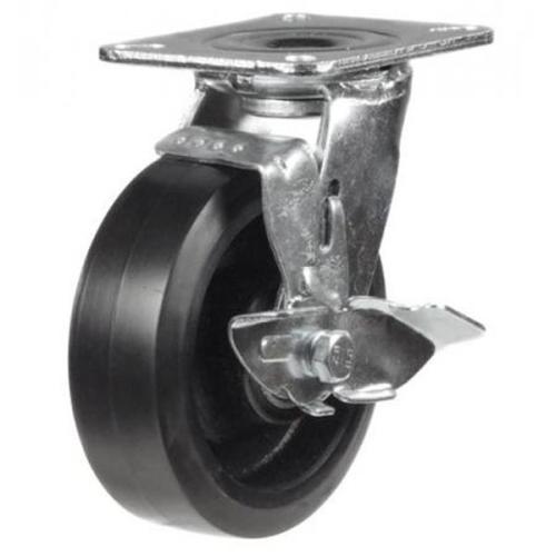 Heavy Duty 150mm Rubber on Cast Iron Swivel Castor - 400kg Load