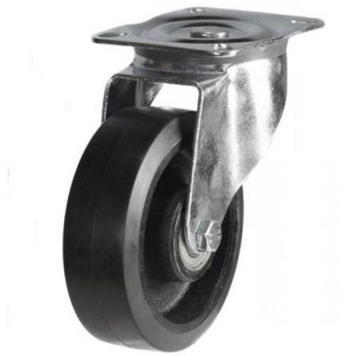 150mm medium duty swivel castor rubber cast iron wheel