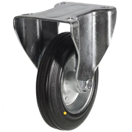 Medium Duty 160mm Anti-Static Rubber Fixed Castor - 175kg Load
