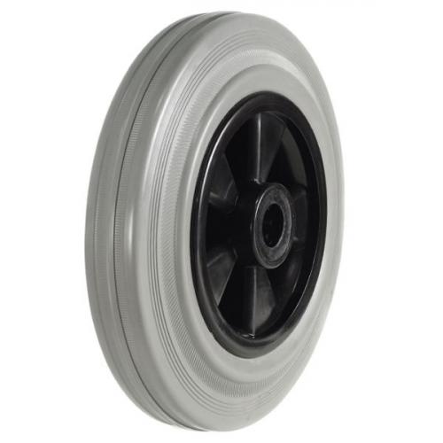 160mm Grey Rubber On Plastic Centre Castors Wheel