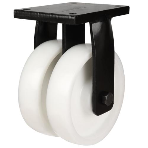Extra Heavy Duty 200mm Nylon Fixed Castor - 2000kg Load