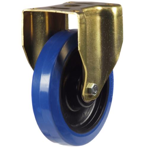 Heavy Duty 200mm Non-Marking Rubber Fixed Castor - 400kg Load