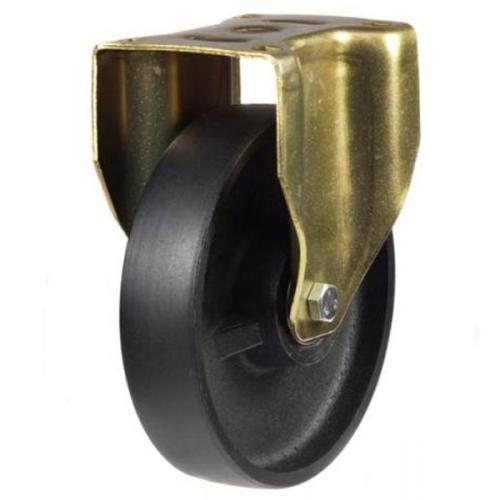 Heavy Duty 200mm Cast Iron Fixed Castor - 800kg Load