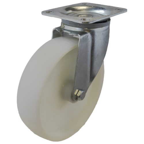 Heavy Duty 200mm Nylon Swivel Castor - 350kg Load
