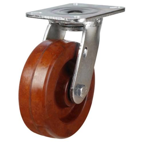 Heavy Duty 200mm High Temperature Resistant Phenolic Swivel Castor - 500kg Load