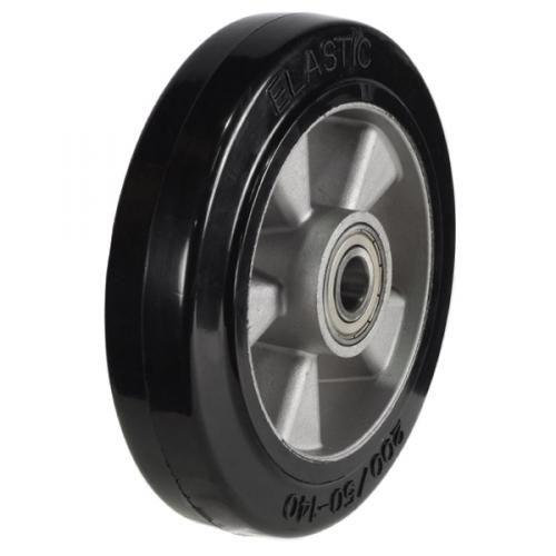 200mm / 450kg Elastic Rubber on an Aluminium Centre Wheel