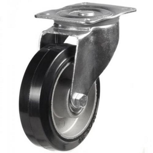 200mm medium duty swivel castor elastic rubber ally wheel