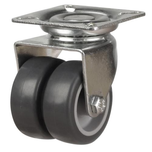 Light Duty 50mm Synthetic Non-Marking Rubber Swivel Castor - 60kg Load