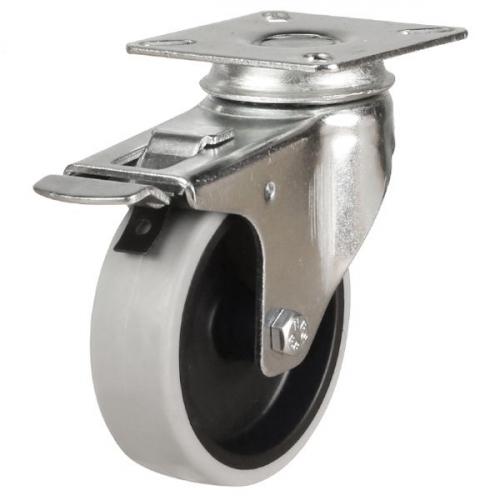 50mm Synthetic Non-Marking Antistatic Rubber Braked Castors