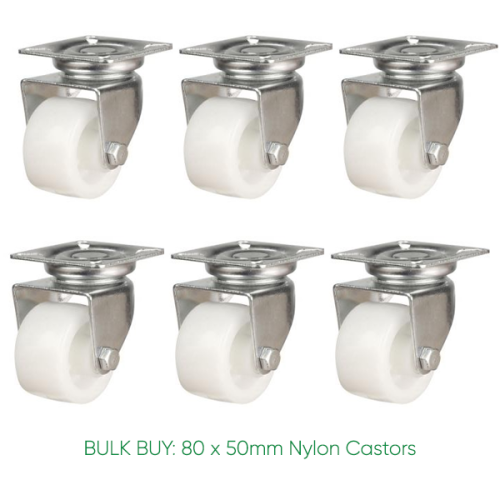 BULK BUY / 50mm Nylon Castor | 80kg
