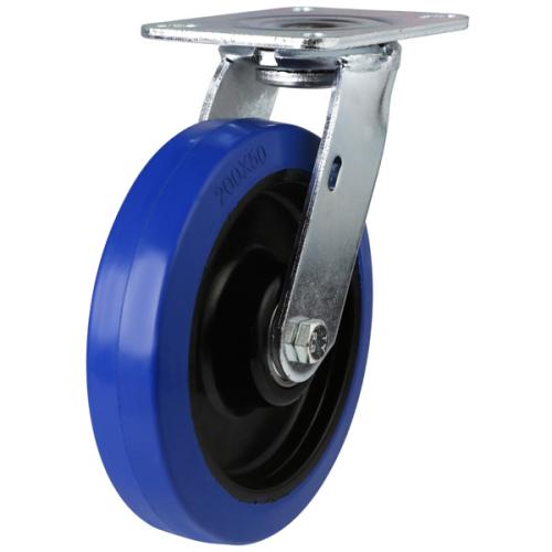 Heavy Duty 125mm Non-Marking Rubber Swivel Castor - 310kg Load