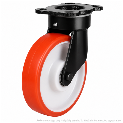 Heavy Duty 150mm Polyurethane on Nylon Swivel Castor - 600kg Load