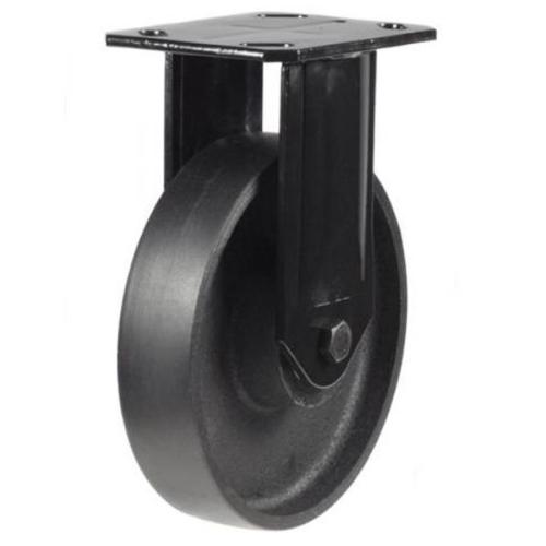 Extra Heavy Duty 200mm Cast Iron Fixed Castor - 1100kg Load