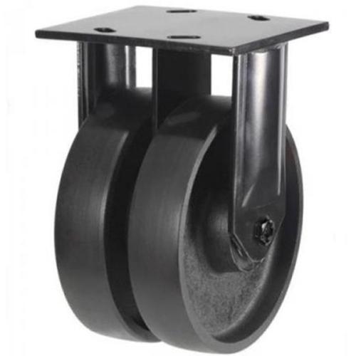 Extra Heavy Duty 200mm Cast Iron Fixed Castor - 1500kg Load